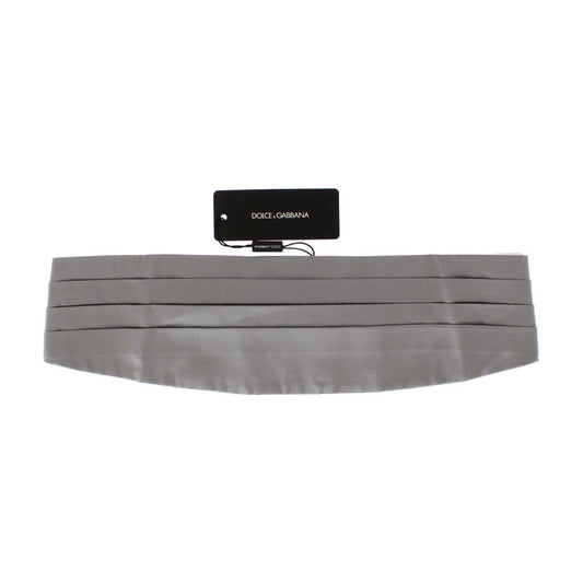 Dolce & Gabbana Silver Wide Belt Silk Cummerbund1728,67345645728,Accessories,Belts - Accessories,Cummerbund - Men - Accessories,Dolce & Gabbana,High-Waist Belts - Belts - Accessories,IT48 | M,Material: 100% Silk,Men,Men - Accessories,New with tags,Silver