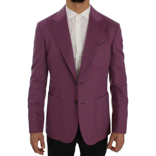 Dolce & Gabbana Purple Cashmere Slim Fit Blazer Jacket1728,2% Polyester,3% Silk,67345645728,Blazers - Men - Clothing,Blazers - Suits & Blazers - Clothing,Clothing,Dolce & Gabbana,IT44 | XS,Material: 95% Cashmere,Men,Men - Clothing,New with tags,Purple,Sui