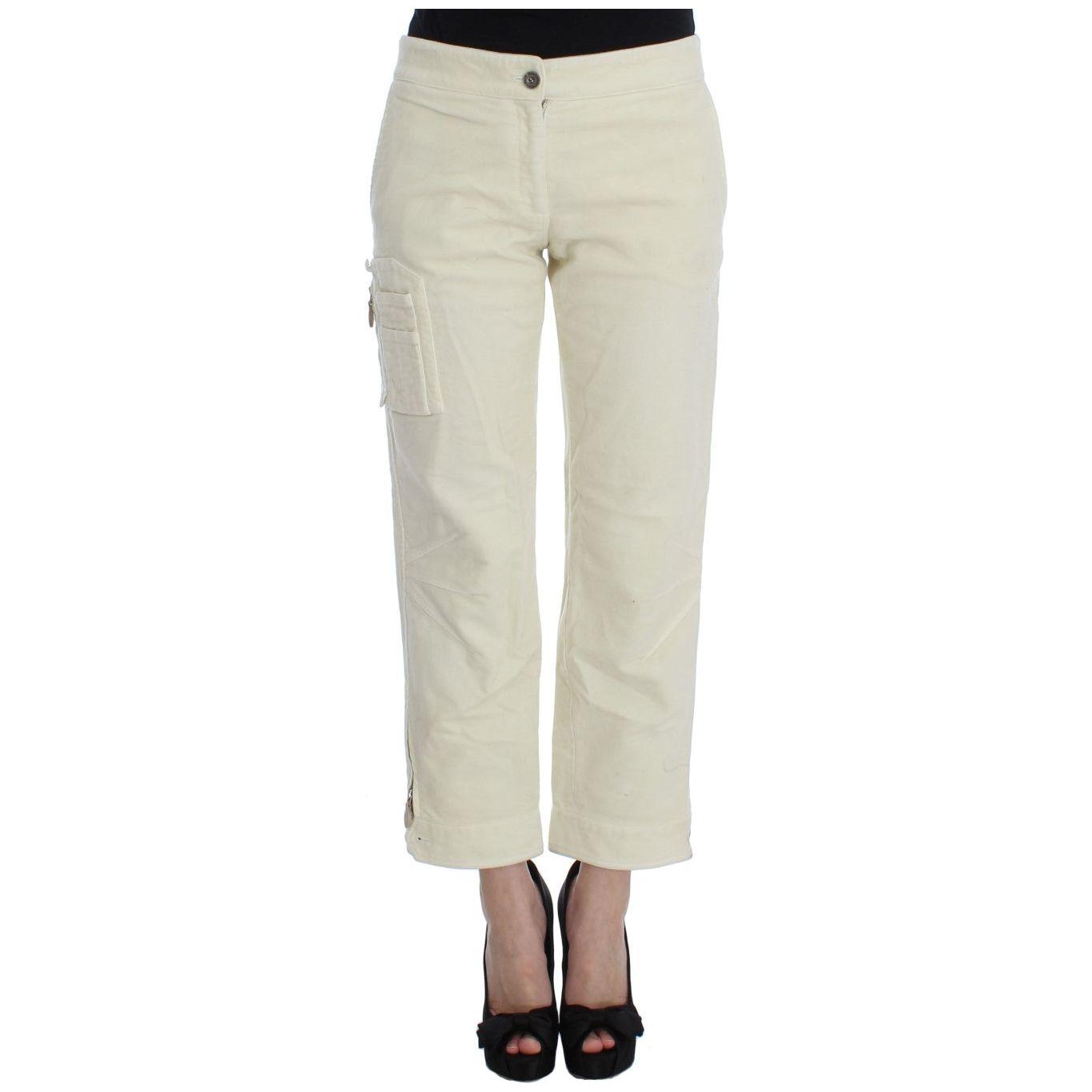Ermanno Scervino Beige Cotton Capri Cropped Cargo Pants1728,67345645728,Beige,Cargo Pants - Pants - Clothing,Clothing,Ermanno Scervino,IT38|XS,IT40|S,Jeans & Pants - Women - Clothing,Material: 100% Cotton,Pants - Clothing,Preowned / Defect,Women,Women - C