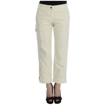 Ermanno Scervino Beige Cotton Capri Cropped Cargo Pants1728,67345645728,Beige,Cargo Pants - Pants - Clothing,Clothing,Ermanno Scervino,IT38|XS,IT40|S,Jeans & Pants - Women - Clothing,Material: 100% Cotton,Pants - Clothing,Preowned / Defect,Women,Women - C
