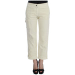 Ermanno Scervino Beige Cotton Capri Cropped Cargo Pants SIG30329-2