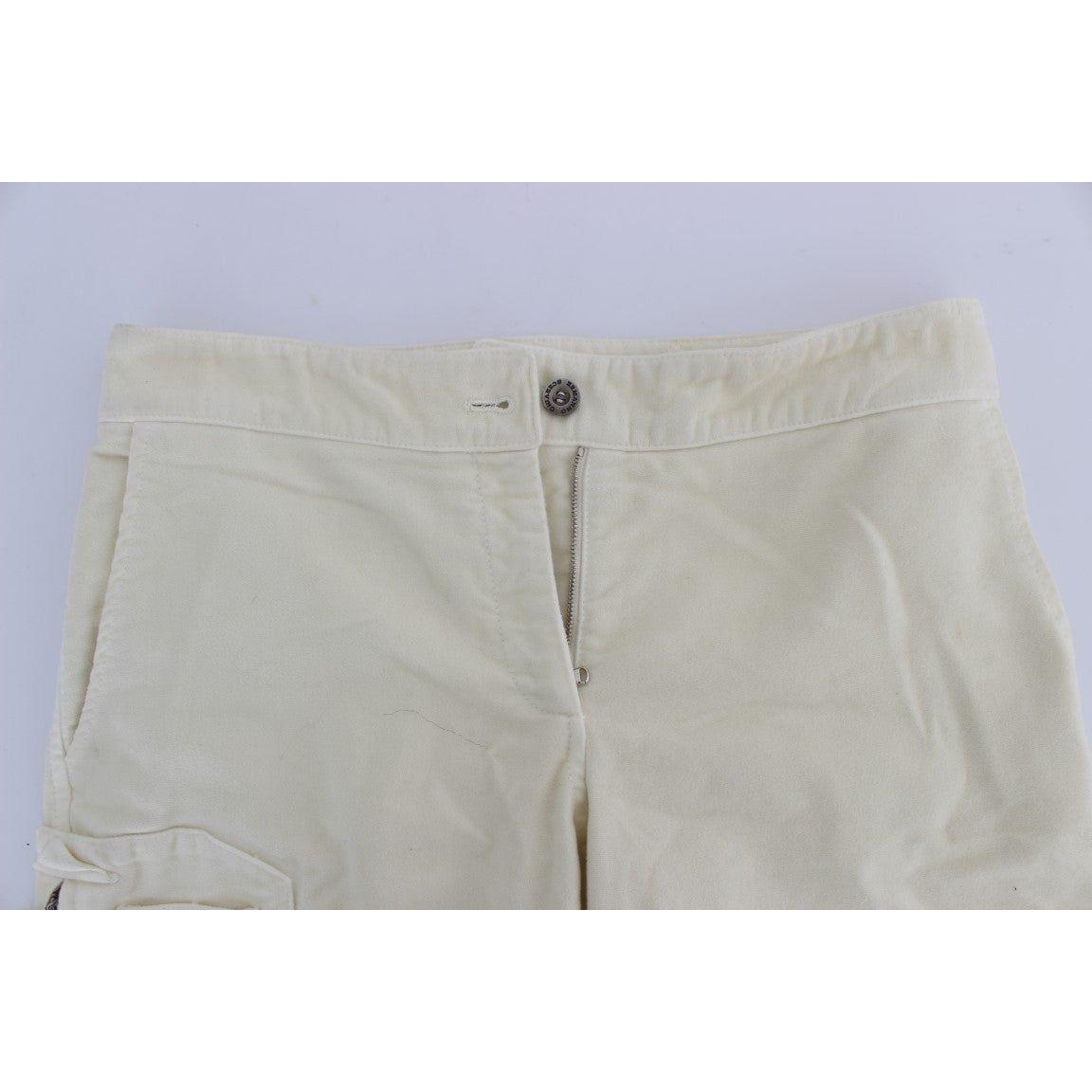 Ermanno Scervino Beige Cotton Capri Cropped Cargo Pants1728,67345645728,Beige,Cargo Pants - Pants - Clothing,Clothing,Ermanno Scervino,IT38|XS,IT40|S,Jeans & Pants - Women - Clothing,Material: 100% Cotton,Pants - Clothing,Preowned / Defect,Women,Women - C