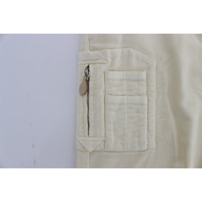 Ermanno Scervino Beige Cotton Capri Cropped Cargo Pants1728,67345645728,Beige,Cargo Pants - Pants - Clothing,Clothing,Ermanno Scervino,IT38|XS,IT40|S,Jeans & Pants - Women - Clothing,Material: 100% Cotton,Pants - Clothing,Preowned / Defect,Women,Women - C