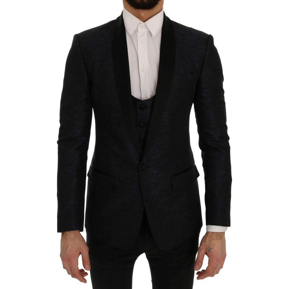 Dolce & Gabbana Blue MARTINI Slim 2 Piece Blazer10% Silk,1728,26% Wool,4% Polyester,67345645728,Blazers - Men - Clothing,Blue,Clothing,Dolce & Gabbana,IT48 | M,Material: 60% Acetate,Men,Men - Clothing,New with tags,Suits & Blazers - Clothing,Two-Piece Sui