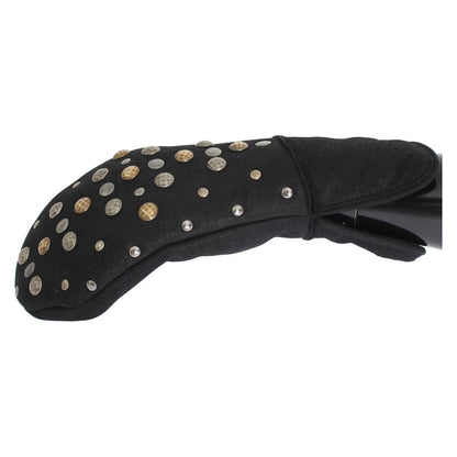 Dolce & Gabbana Gray Wool Shearling Studded Gloves1728,67345645728,9|M,Accessories,Dolce & Gabbana,Gloves - Accessories,Gloves - Men - Accessories,Gray,Material: 100% Wool Merino Shearling,Men,Men - Accessories,New with tags