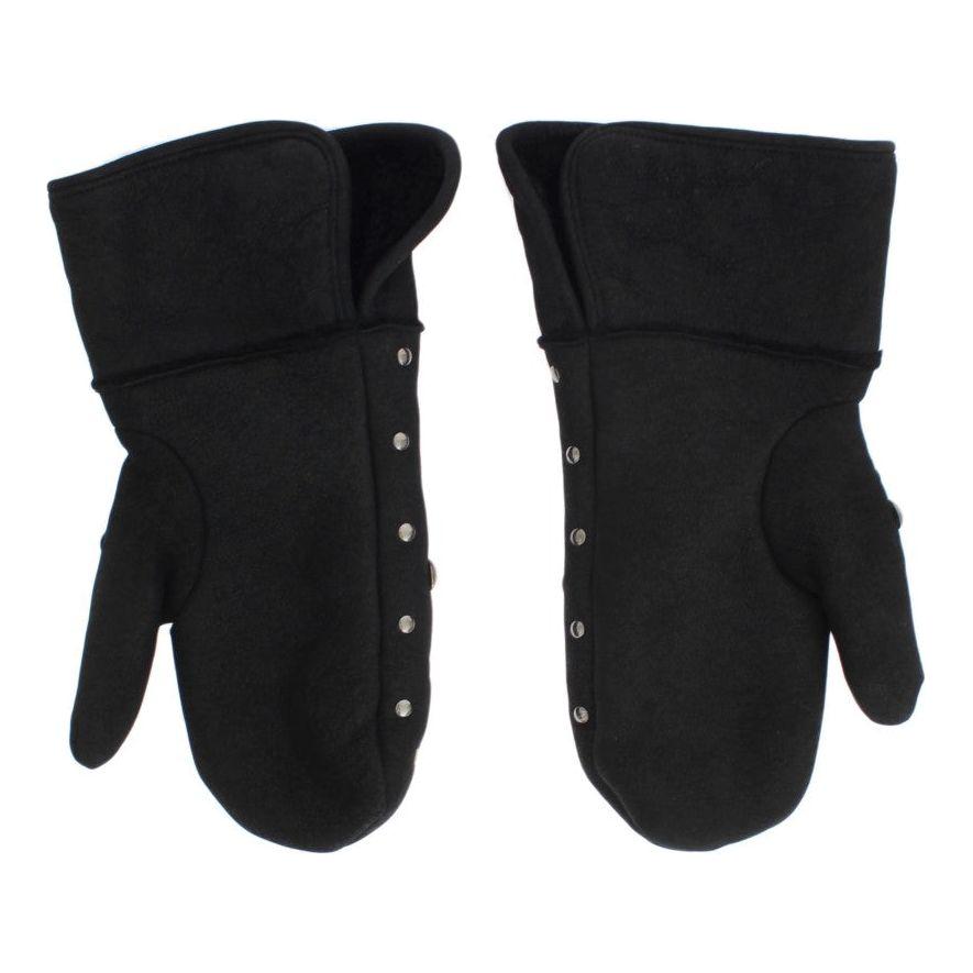 Dolce & Gabbana Gray Wool Shearling Studded Gloves1728,67345645728,9|M,Accessories,Dolce & Gabbana,Gloves - Accessories,Gloves - Men - Accessories,Gray,Material: 100% Wool Merino Shearling,Men,Men - Accessories,New with tags