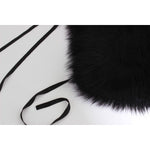 Dolce & Gabbana Black Fox Fur Shoulder Wrap Cover Collar Scarf MS1580-3