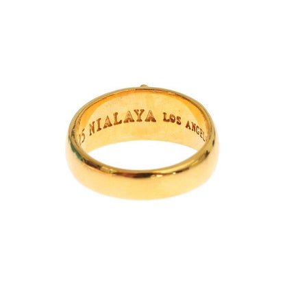 Nialaya Gold Plated 925 Silver Ring1728,18K Gold Plated,67345645728,Accessories,Category - Jewellery,EU62 | US10.5,EU63 | US11,EU66 | US12,Gold,Jewellery - Accessories,Jewelry,Material: 925 Sterling Silver,Men,Men - Jewelry,New with tags,Nialaya,Rings - J