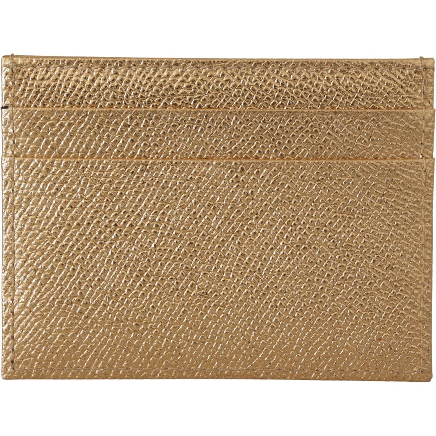Dolce & Gabbana Gold Leather #DGLovesLondon Women Cardholder Case Wallet VAS130601