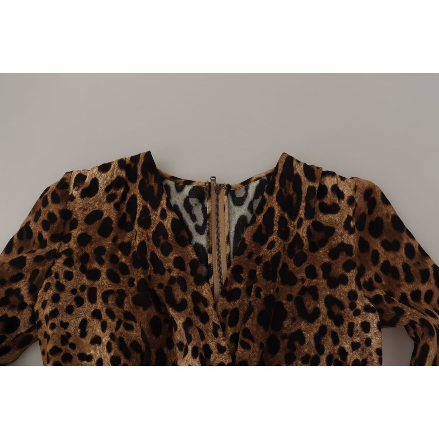 Dolce & Gabbana Brown Leopard Wrap A-line Maxi Viscose Dress