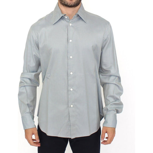 Ermanno Scervino Gray Cotton Long Sleeve Casual Shirt Top1728,67345645728,Clothing,Dress Shirts - Shirts - Clothing,Ermanno Scervino,Gray,IT50 | L,Material: 100% Cotton,Men,Men - Clothing,New with tags,Shirts - Clothing,Shirts - Men - Clothing