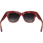 Dolce & Gabbana Chic Sicilian Lace Tinted Sunglasses Dolce & Gabbana Dark Olive Green