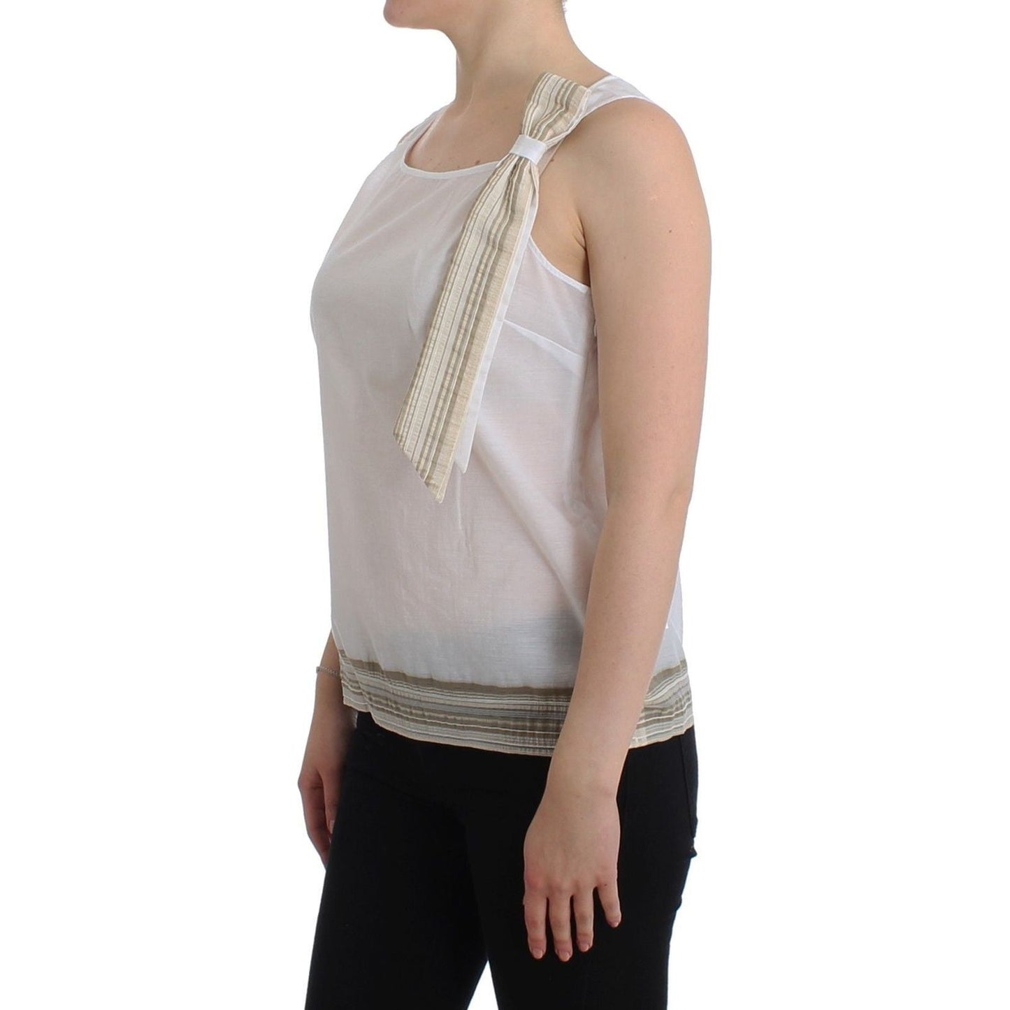 Ermanno Scervino White Top Blouse Tank Shirt Sleeveless