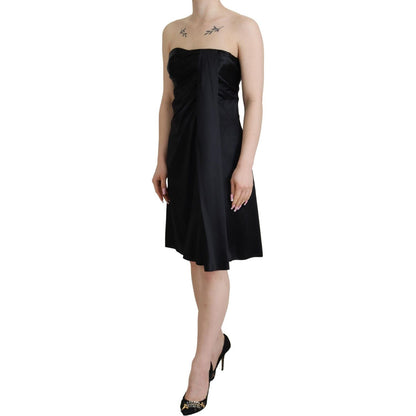 Dolce & Gabbana Black Silk Shift Short Mini Party Dress