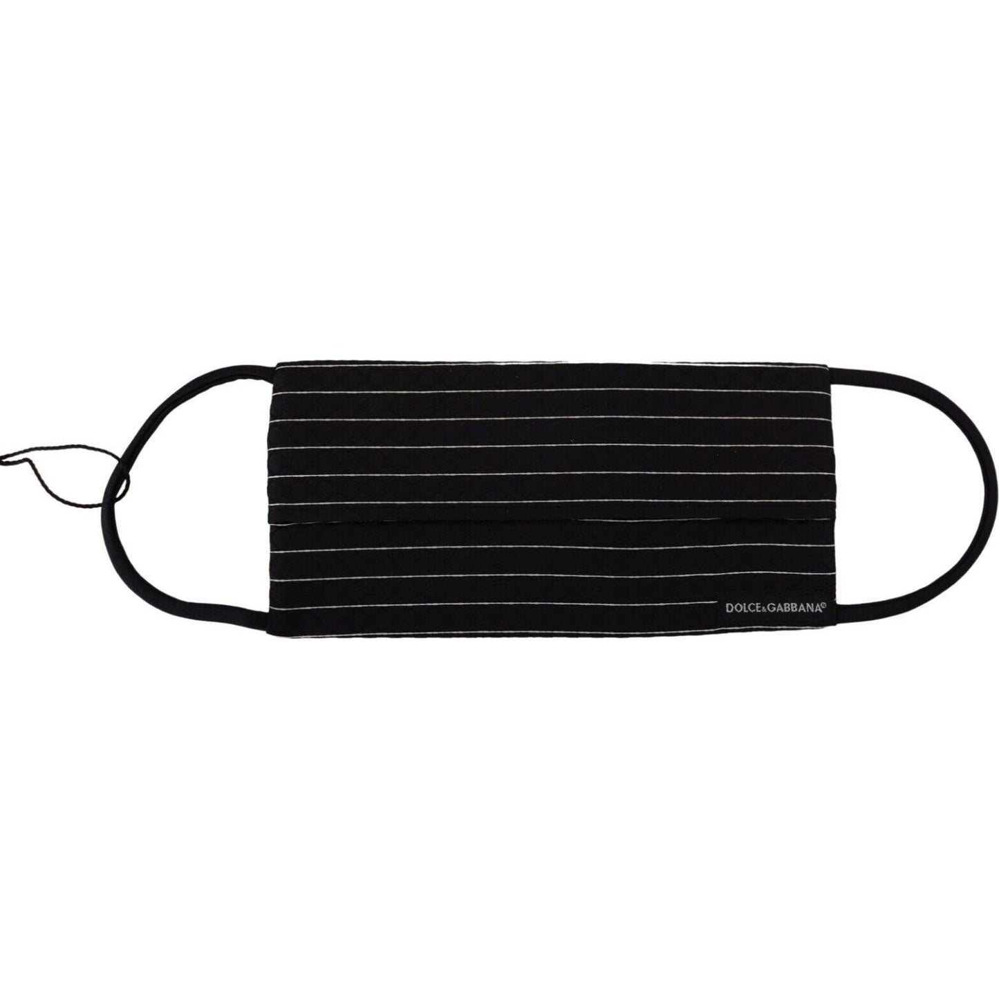 Dolce & Gabbana Black White Stripes Elastic Ear Strap One Size Face Mask 1728,67345645728,Accessories,Black and White,Dolce & Gabbana,Facemasks - Other Accessories - Accessories,Material: 64% Polyester 36% Silk,New with tags,Other - Women - Accessories,Ot