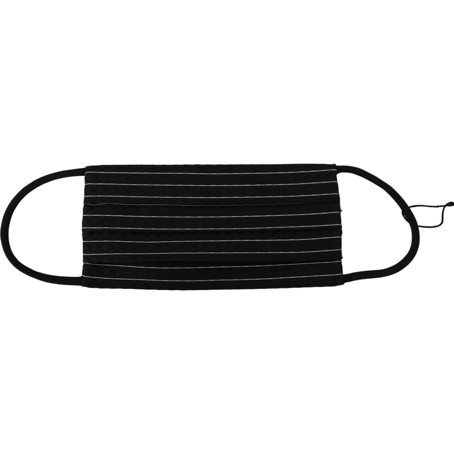 Dolce & Gabbana Black White Stripes Elastic Ear Strap One Size Face Mask 1728,67345645728,Accessories,Black and White,Dolce & Gabbana,Facemasks - Other Accessories - Accessories,Material: 64% Polyester 36% Silk,New with tags,Other - Women - Accessories,Ot
