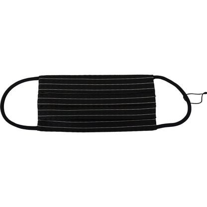 Dolce & Gabbana Black White Stripes Elastic Ear Strap One Size Face Mask 1728,67345645728,Accessories,Black and White,Dolce & Gabbana,Facemasks - Other Accessories - Accessories,Material: 64% Polyester 36% Silk,New with tags,Other - Women - Accessories,Ot