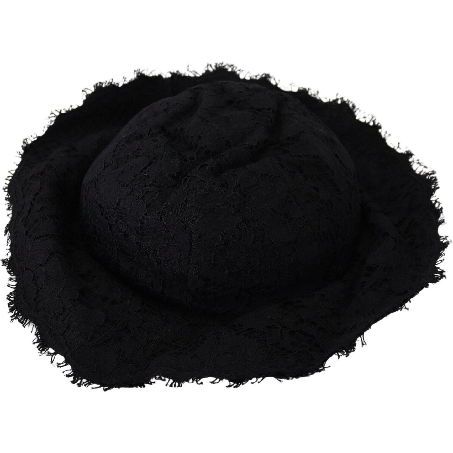 Dolce & Gabbana Black Cotton Wide Brim Shade Hat 11% Nylon,1728,43% Rayon,57 cm|S,67345645728,Accessories,Black,Dolce & Gabbana,Hats - Accessories,Hats - Women - Accessories,Material: 46% Cotton,New with tags,Sunhats - Hats - Accessories,Women,Women - Acc