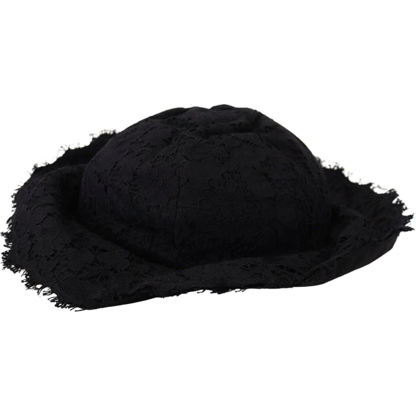 Dolce & Gabbana Black Cotton Wide Brim Shade Hat 11% Nylon,1728,43% Rayon,57 cm|S,67345645728,Accessories,Black,Dolce & Gabbana,Hats - Accessories,Hats - Women - Accessories,Material: 46% Cotton,New with tags,Sunhats - Hats - Accessories,Women,Women - Acc