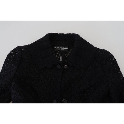 Dolce & Gabbana Black Button Down Long Blazer Cotton Jacket 11% Acrylic,1728,20% Viscose,28% Polyester,4% Wool,5% Nylon,67345645728,Black,Clothing,Dolce & Gabbana,Full-Length Jackets - Jackets & Coats - Clothing,IT40|S,Jackets & Coats - Clothing,Jackets &