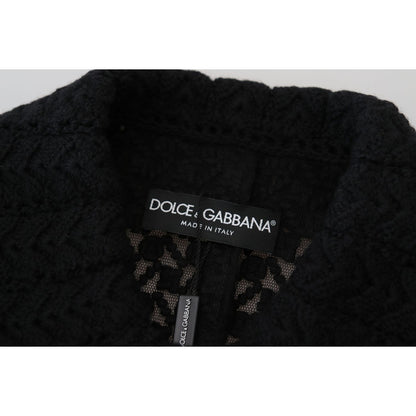 Dolce & Gabbana Black Button Down Long Blazer Cotton Jacket 11% Acrylic,1728,20% Viscose,28% Polyester,4% Wool,5% Nylon,67345645728,Black,Clothing,Dolce & Gabbana,Full-Length Jackets - Jackets & Coats - Clothing,IT40|S,Jackets & Coats - Clothing,Jackets &
