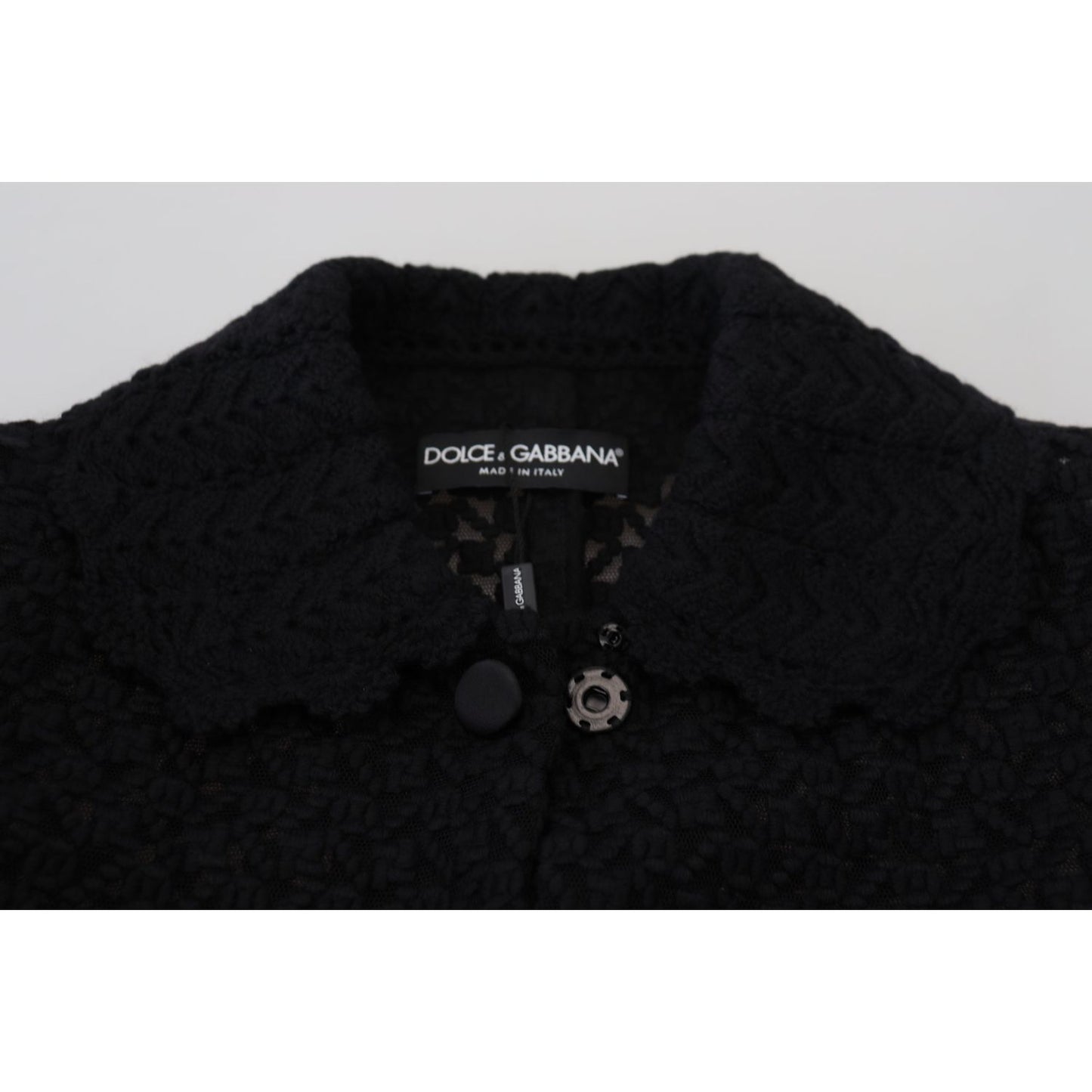 Dolce & Gabbana Black Button Down Long Blazer Cotton Jacket 11% Acrylic,1728,20% Viscose,28% Polyester,4% Wool,5% Nylon,67345645728,Black,Clothing,Dolce & Gabbana,Full-Length Jackets - Jackets & Coats - Clothing,IT40|S,Jackets & Coats - Clothing,Jackets &