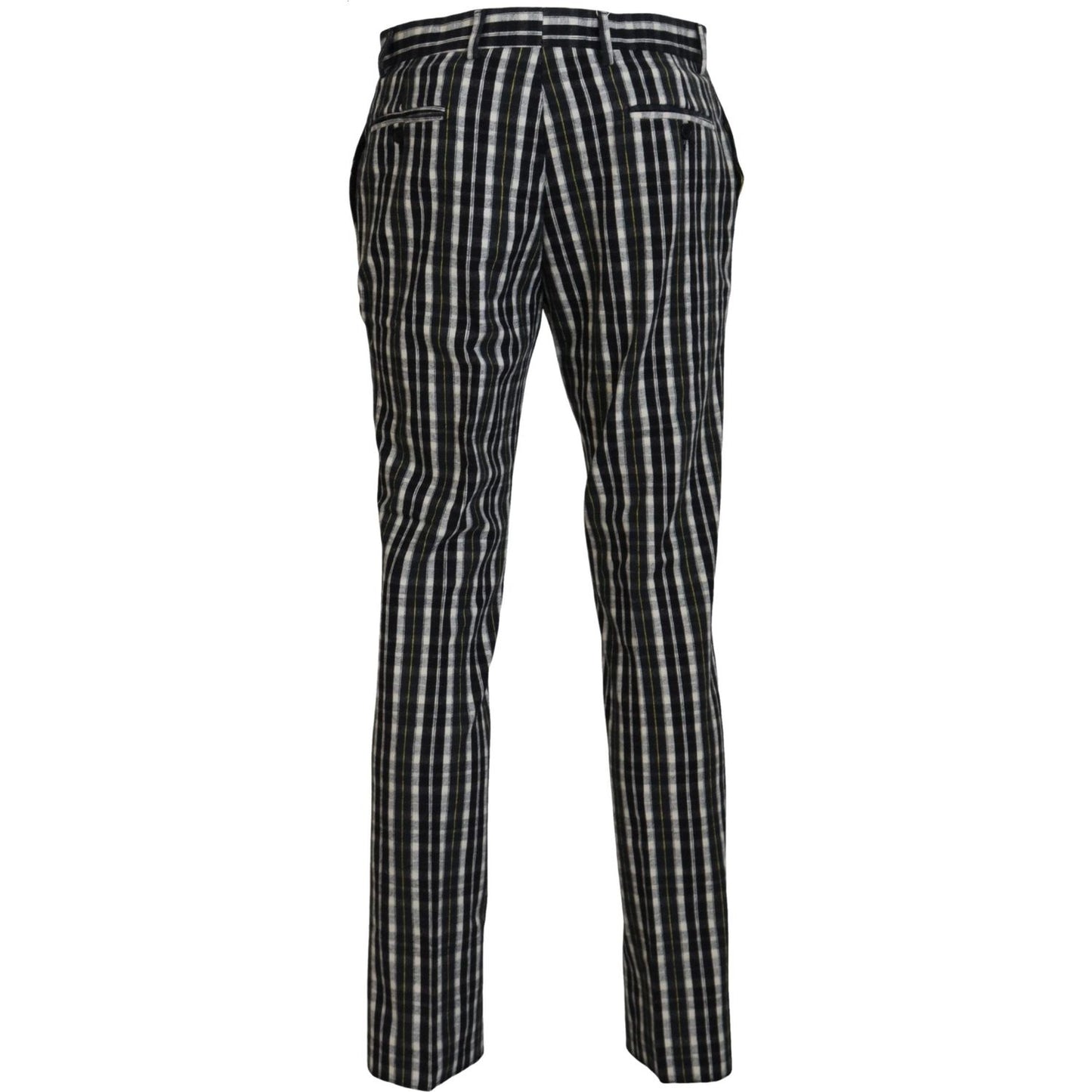 BENCIVENGA Black Checkered Cotton Casual Pants1728,67345645728,BENCIVENGA,Black,Casual Pants - Pants - Clothing,Clothing,IT46 | S,Jeans & Pants - Men - Clothing,Material: 80% Cotton 20% Elastane,Men,Men - Clothing,New with tags,Pants - Clothing