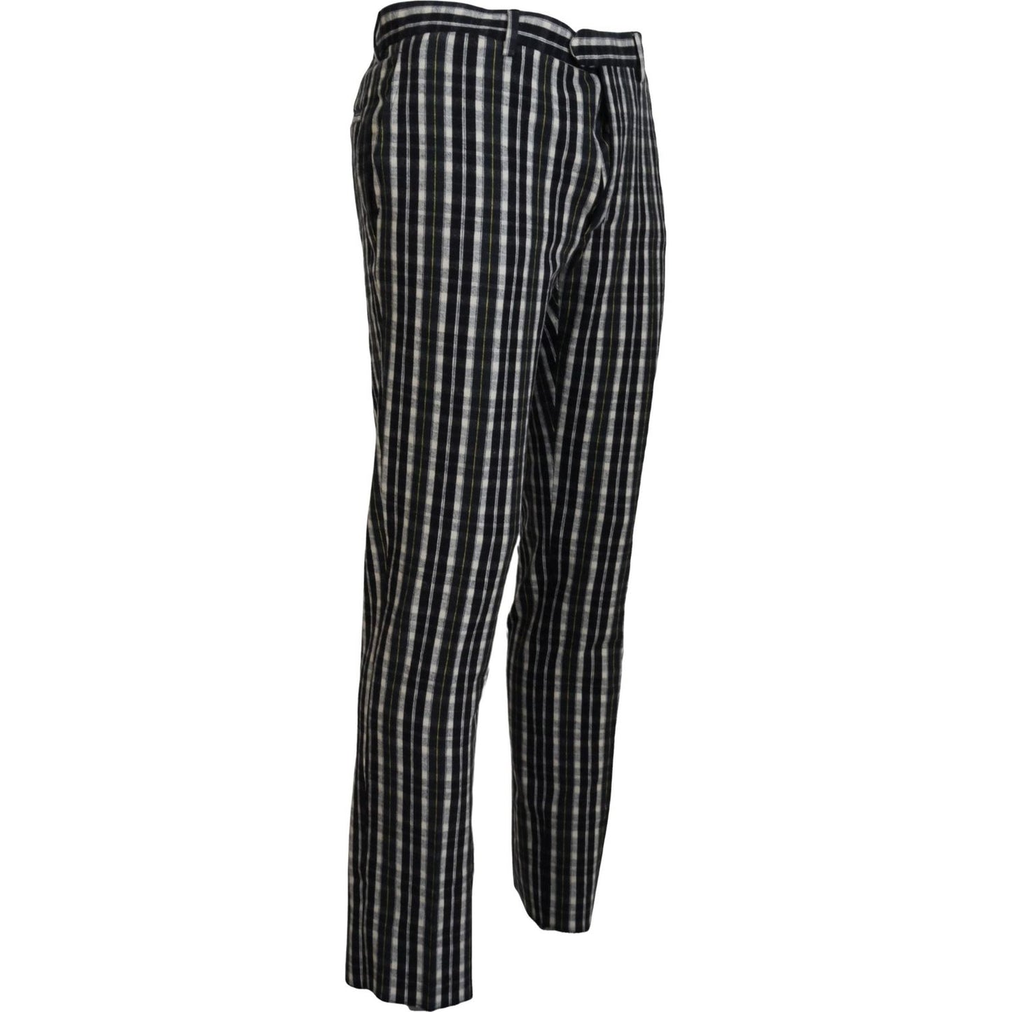 BENCIVENGA Black Checkered Cotton Casual Pants1728,67345645728,BENCIVENGA,Black,Casual Pants - Pants - Clothing,Clothing,IT46 | S,Jeans & Pants - Men - Clothing,Material: 80% Cotton 20% Elastane,Men,Men - Clothing,New with tags,Pants - Clothing