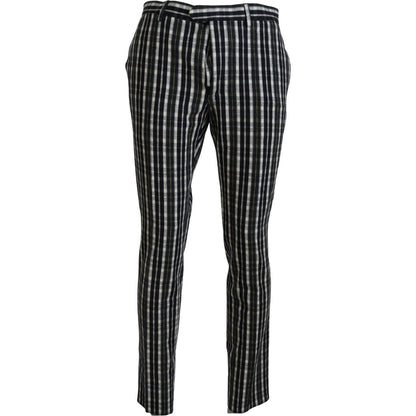 BENCIVENGA Black Checkered Cotton Casual Pants1728,67345645728,BENCIVENGA,Black,Casual Pants - Pants - Clothing,Clothing,IT46 | S,Jeans & Pants - Men - Clothing,Material: 80% Cotton 20% Elastane,Men,Men - Clothing,New with tags,Pants - Clothing