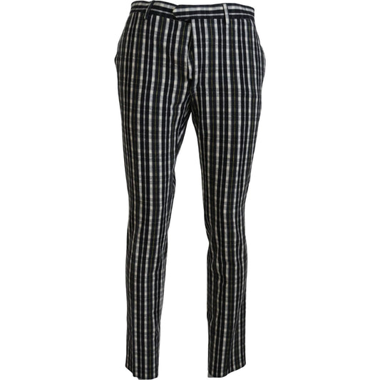 BENCIVENGA Black Checkered Cotton Casual Pants1728,67345645728,BENCIVENGA,Black,Casual Pants - Pants - Clothing,Clothing,IT46 | S,Jeans & Pants - Men - Clothing,Material: 80% Cotton 20% Elastane,Men,Men - Clothing,New with tags,Pants - Clothing