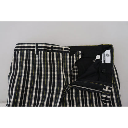 BENCIVENGA Black Checkered Cotton Casual Pants1728,67345645728,BENCIVENGA,Black,Casual Pants - Pants - Clothing,Clothing,IT46 | S,Jeans & Pants - Men - Clothing,Material: 80% Cotton 20% Elastane,Men,Men - Clothing,New with tags,Pants - Clothing
