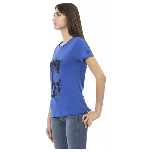 Trussardi Action Blue Cotton Women T-Shirt TR-23058-S