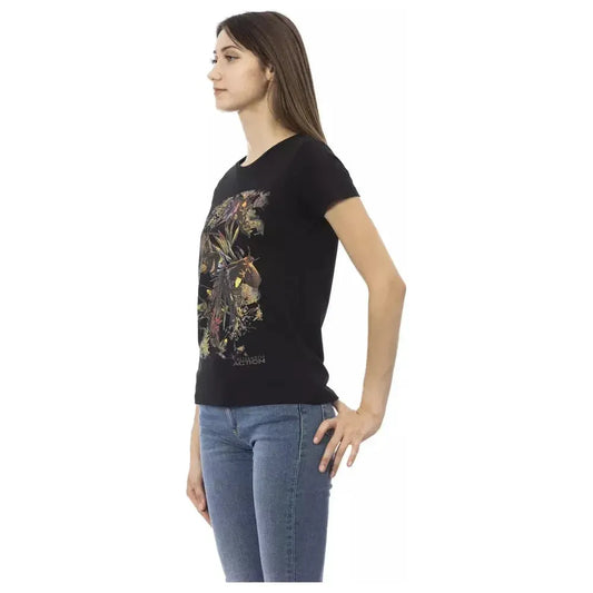 Trussardi Action Black Cotton Women T-Shirt TR-23036-S