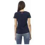 Trussardi Action Blue Cotton Women T-Shirt TR-23027-XS