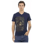 Trussardi Action Blue Cotton Men T-Shirt TR-22890-S