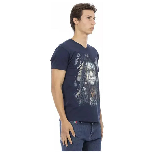 Trussardi Action Blue Cotton Men's T-Shirt TR-22875-M