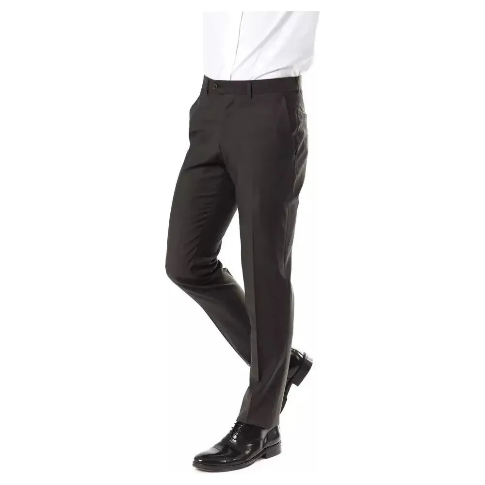 Uominitaliani Gray Wool Men's Suit Pant