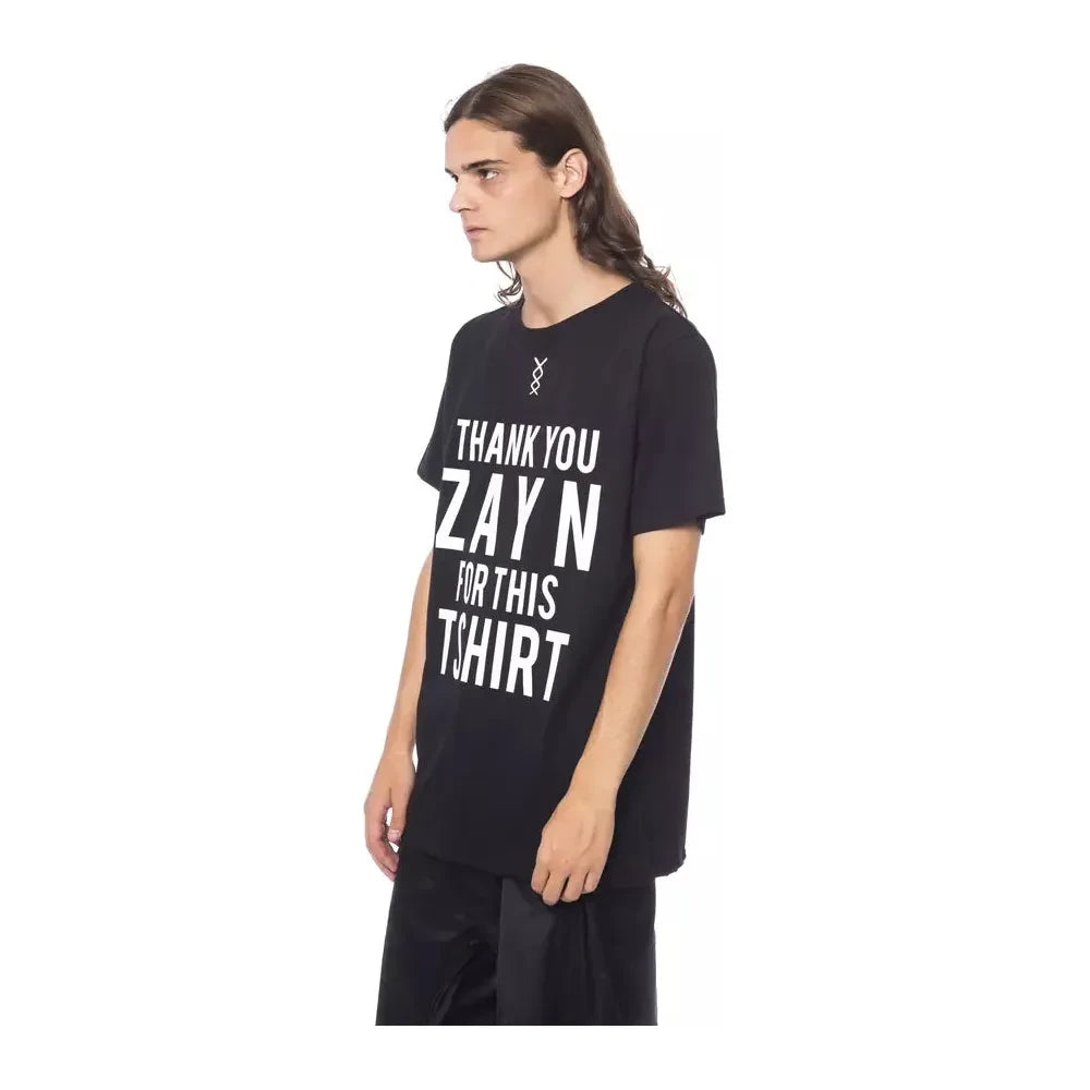 Nicolo Tonetto Black Cotton Men T-Shirt