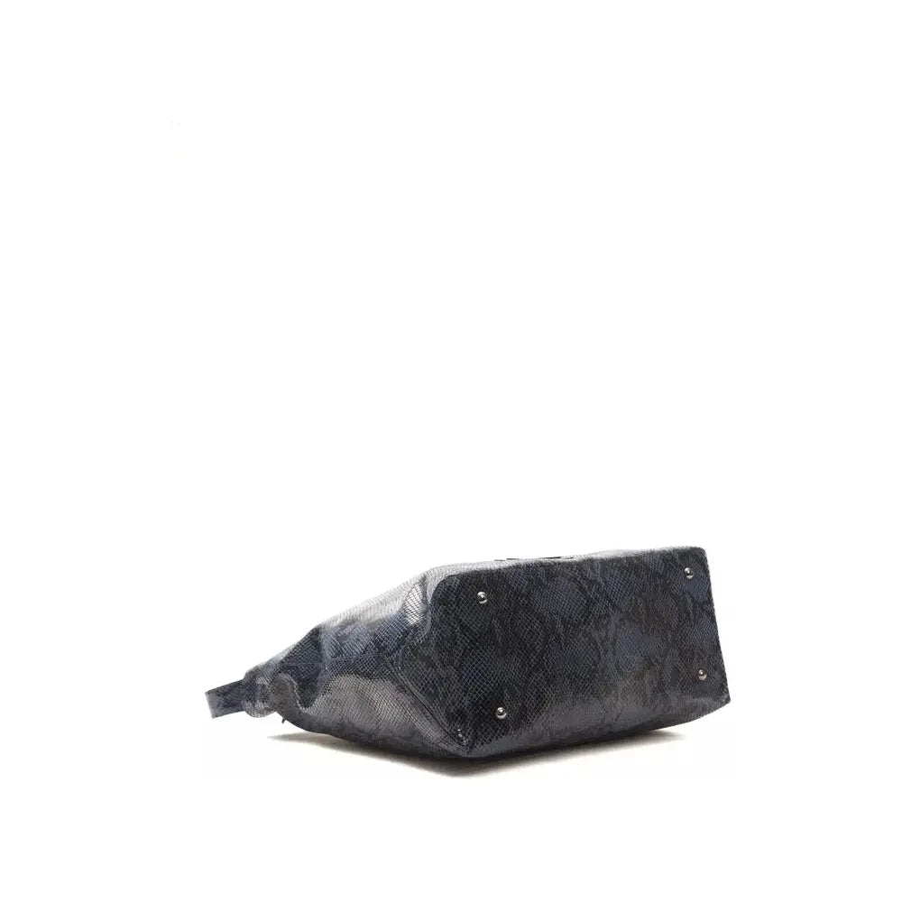 Pompei Donatella Blue Leather Women Shoulder Bag