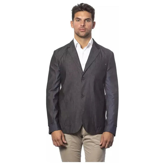 Verri Gray Cotton Men Single Breasted Blazer1728,67345744032,Blazers - Men - Clothing,Blazers - Suits & Blazers - Clothing,Clothing,Gray,IT48 | M,IT50 | L,IT52 | XL,IT54 | XXL,Men,Men - Clothing,New with tags,Suits & Blazers - Clothing,Verri