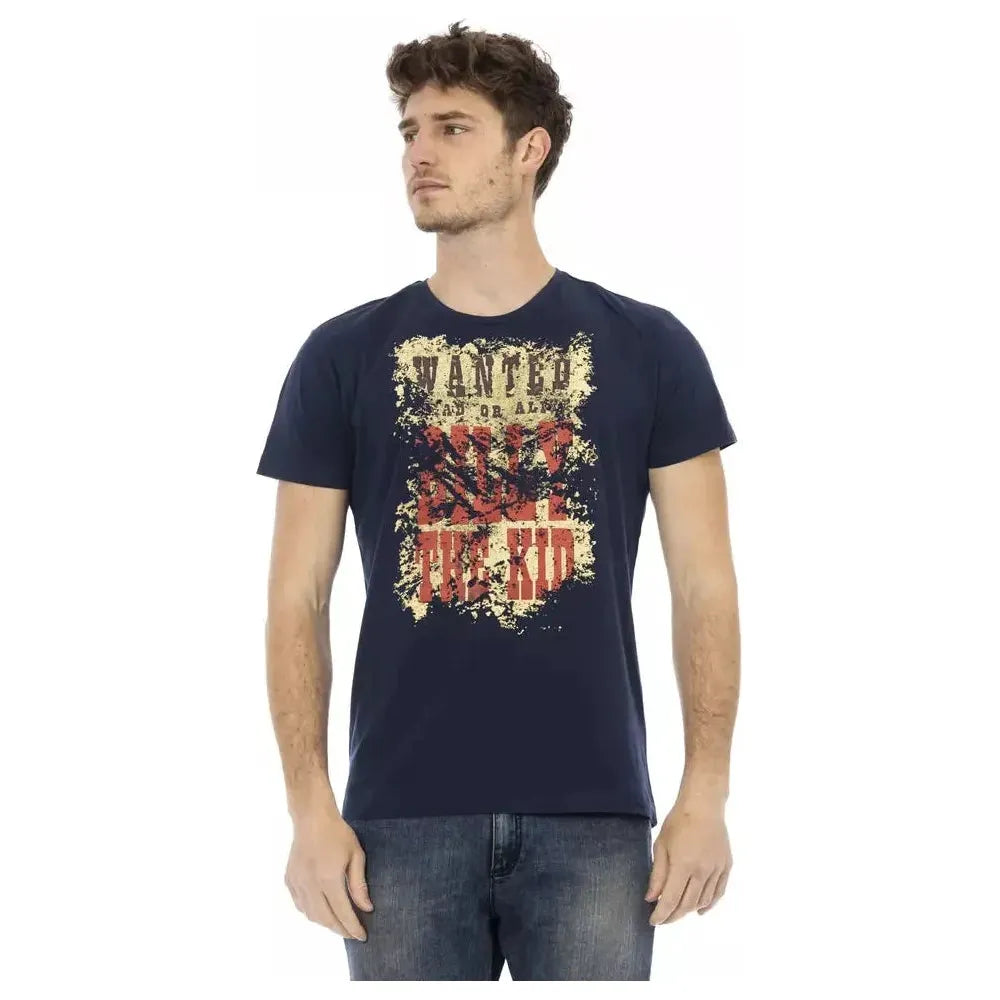 Trussardi Action Blue Cotton Men T-Shirt TR-22812-M