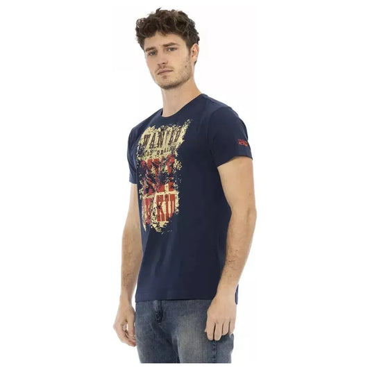 Trussardi Action Blue Cotton Men T-Shirt TR-22812-M