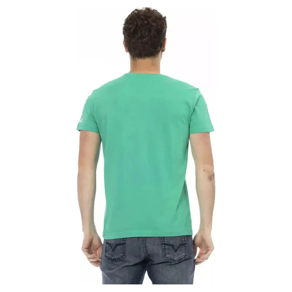 Trussardi Action Green Cotton Men T-Shirt TR-22785-XXL