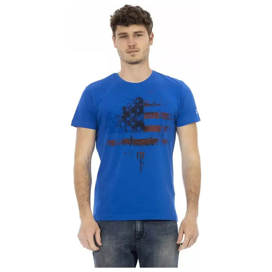 Trussardi Action Blue Cotton Men T-Shirt TR-22773-3XL