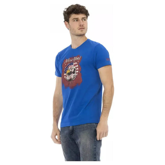 Trussardi Action Blue Cotton Men's T-Shirt TR-22764-M