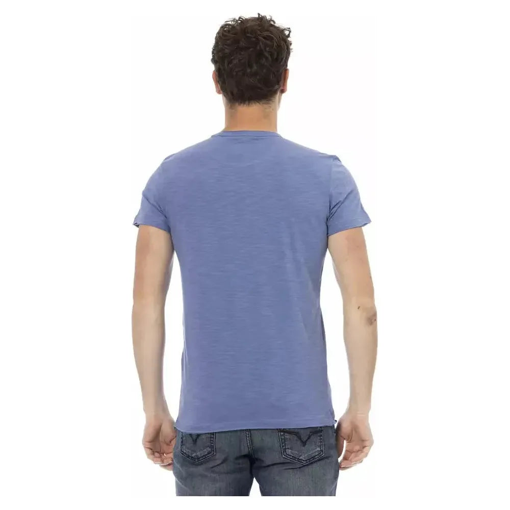 Trussardi Action Blue Cotton Men T-Shirt TR-22729-M