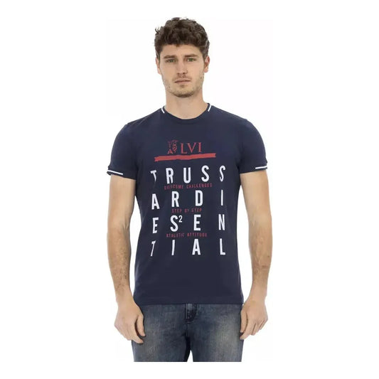 Trussardi Action Blue Cotton Men T-Shirt TR-22751-L