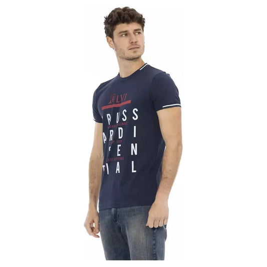 Trussardi Action Blue Cotton Men T-Shirt TR-22751-L