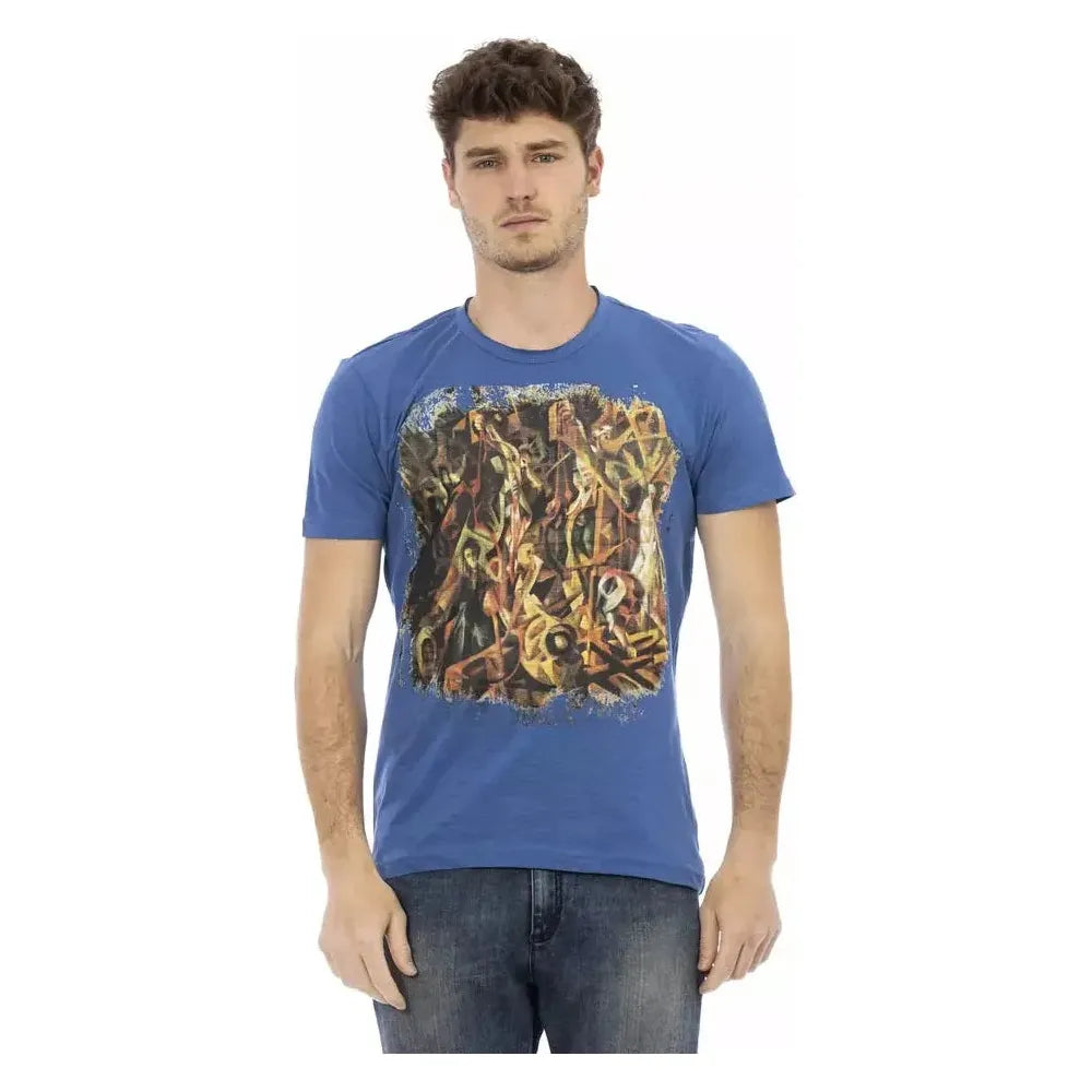 Trussardi Action Blue Cotton Men T-Shirt TR-22712-S