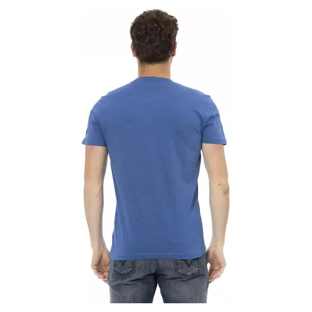 Trussardi Action Blue Cotton Men T-Shirt TR-22712-S